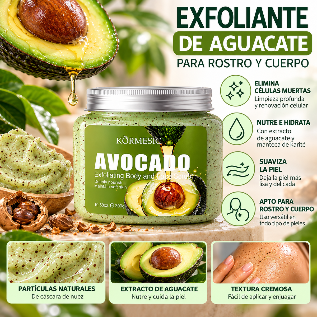 Exfoliante Corporal de Aguacate