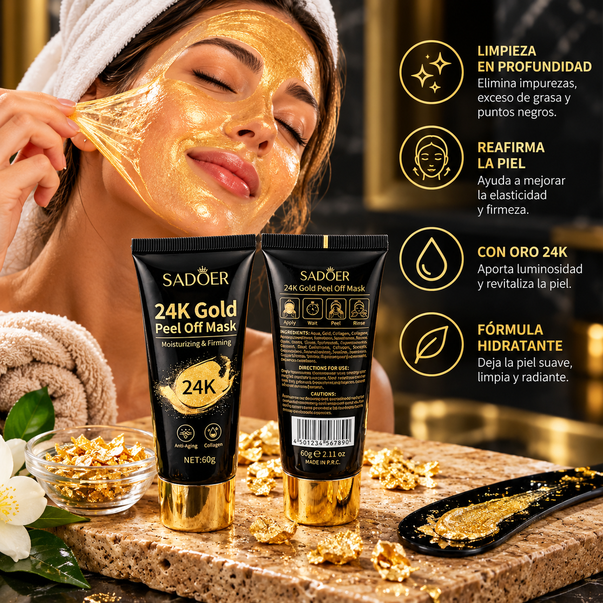 Golden Cleanse 24K — Limpiador Exfoliante