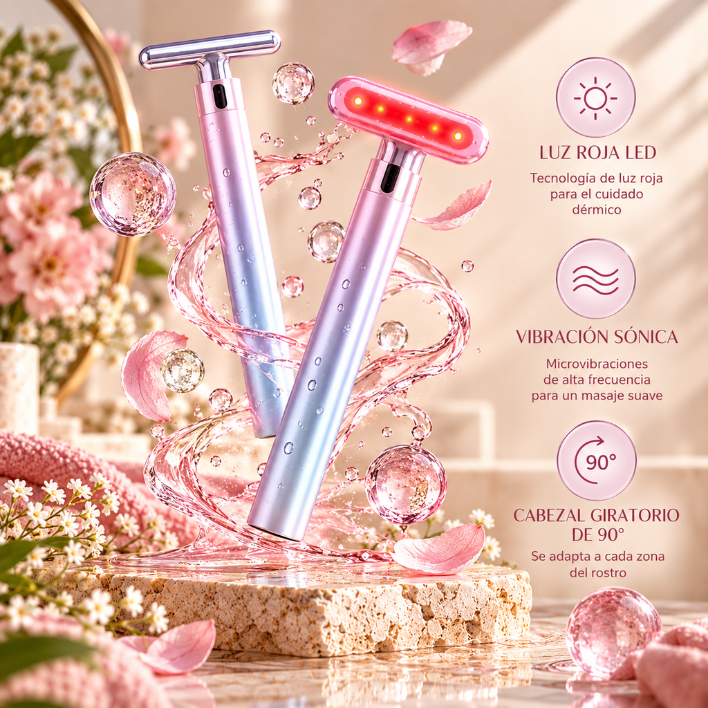 Masajeador Facial LED 4 en 1