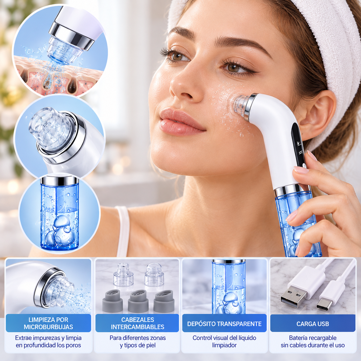 Limpiador Facial de Microburbujas